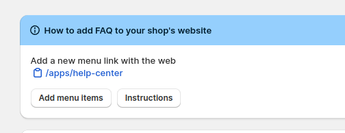 Screenshot - how to add FAQ.