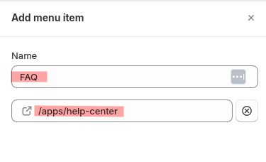 Screenshot - how to add FAQ.