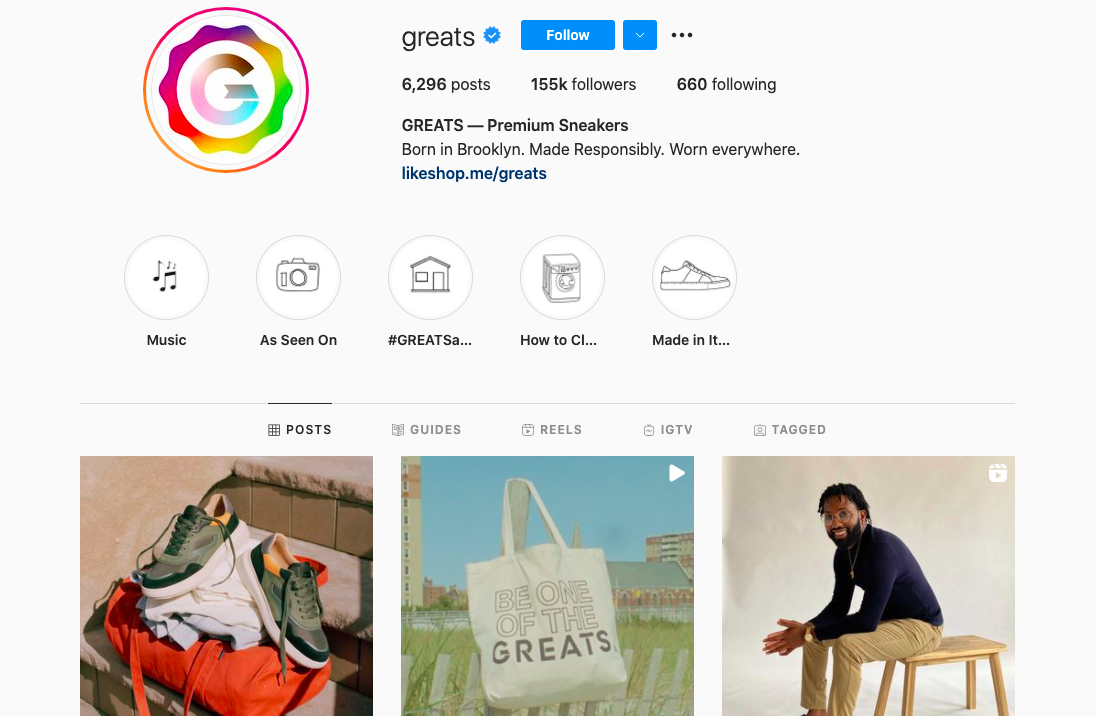 Inspiring Instagram page by Greats