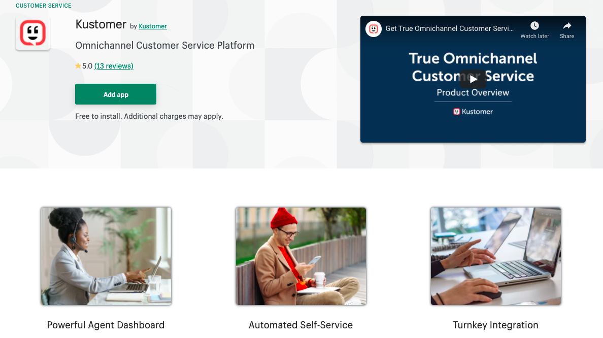 Kustomer omnichannel customer service platform (Shopify)