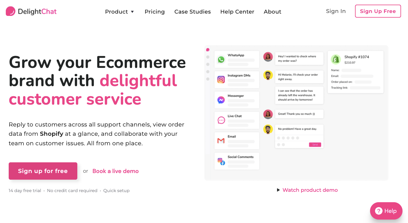 DelightChat - helpdesk for Shopify