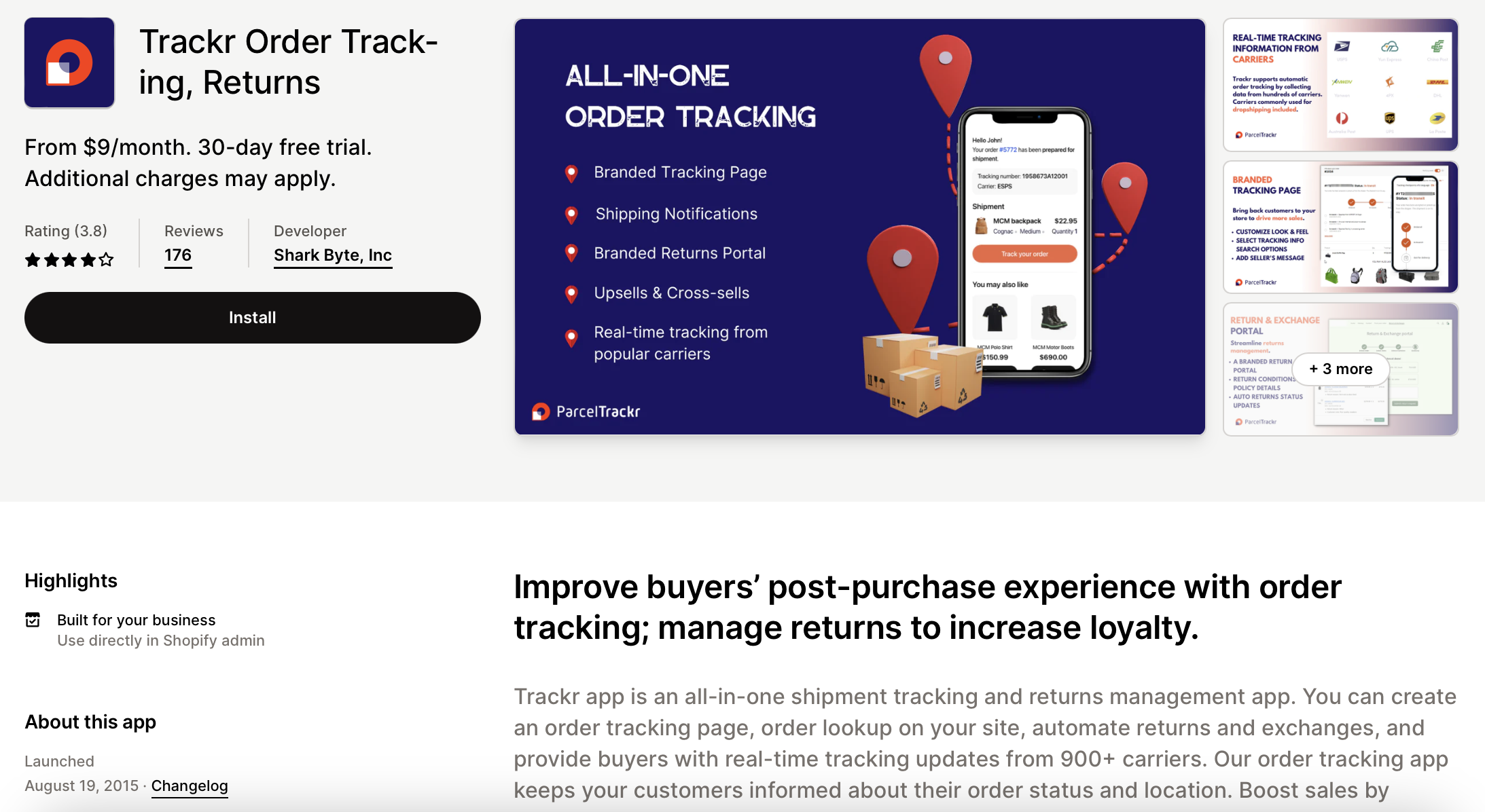 Trackr - real-time order tracking information